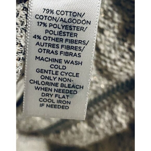 LOFT Lou Grey Jacket Womens Medium Ivory Gold Metallic Tweed Zip Up Boho - Picture 7 of 7